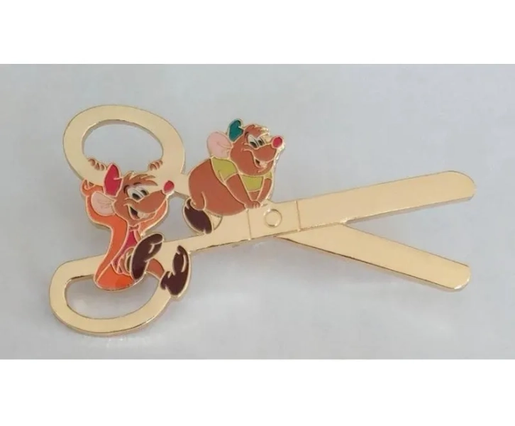 Disney Pin - DLP - Eleonore Bridge Cinderella Collection - Jaq & Gus Mice with Scissors LE 400
