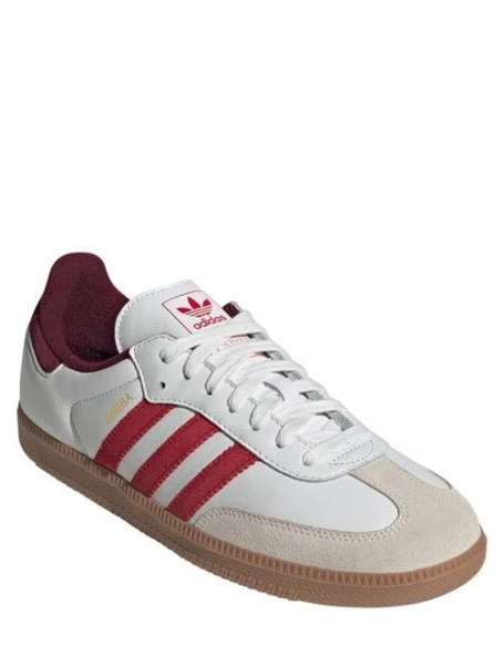 adidas Samba OG Sneaker in White/Scarlet/Red at Nordstrom, Size 15 Women's