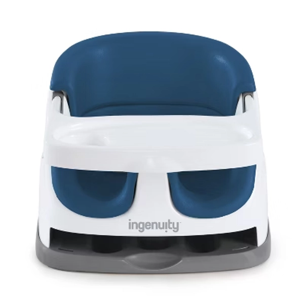 Ingenuity Baby Base 2-in-1 Booster Feeding and Floor Seat with Self-Storing Tray - Night Sky