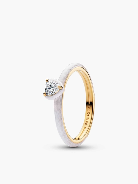 White Chakra Heart Ring