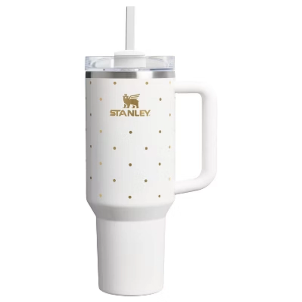 Stanley 40 oz Stainless Steel H2.0 FlowState Quencher Tumbler Frost Polka Dot