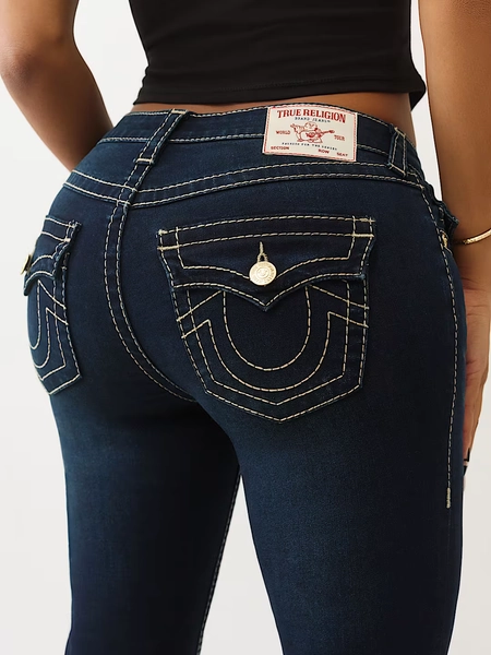 BECCA MID RISE BIG T BOOTCUT JEAN - Dark Oak Wash | True Religion