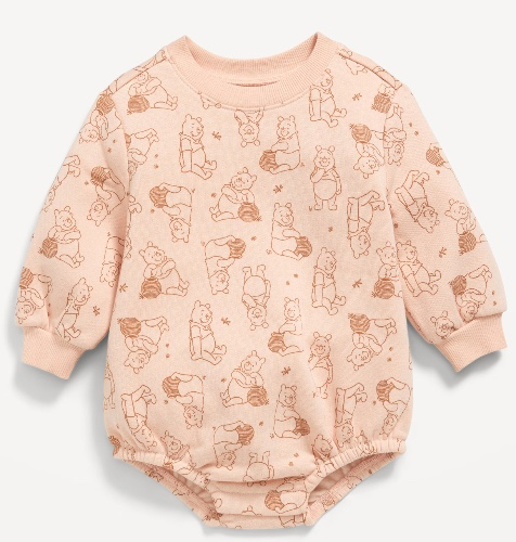 Disney© Long-Sleeve Fleece One-Piece Romper for Baby | Old Navy