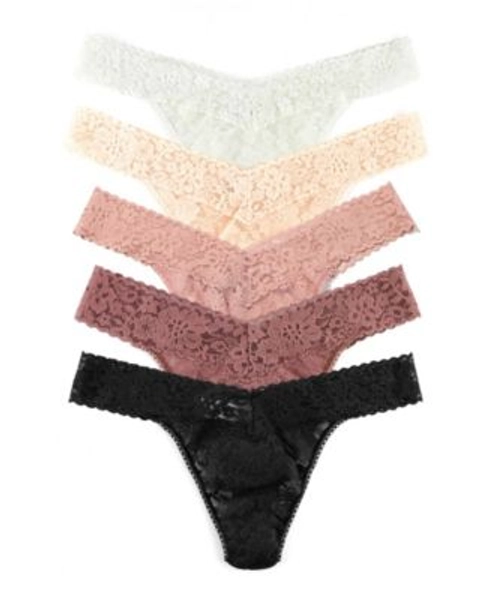 Women's Daily Lace Original Rise Thong Underwear 5 pack