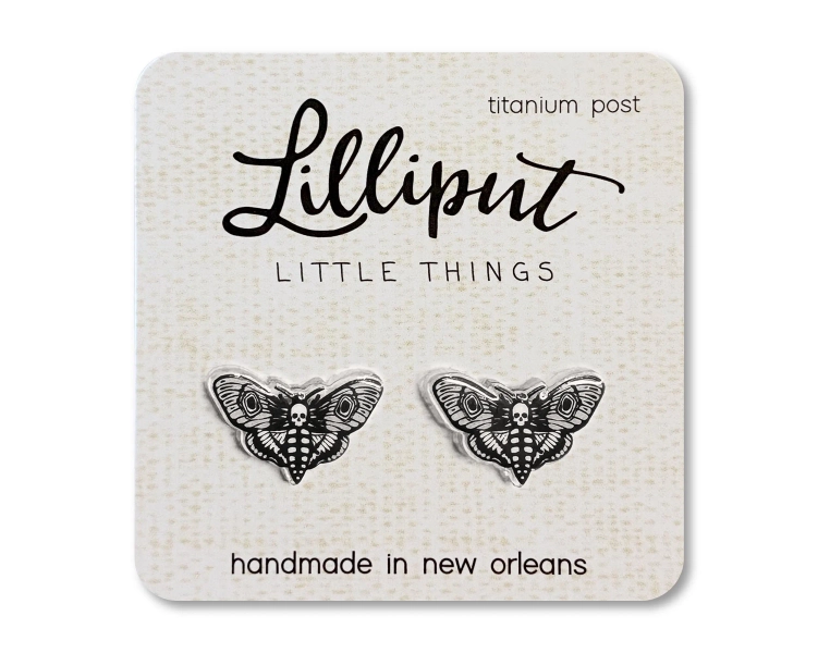 Head Moth Earrings