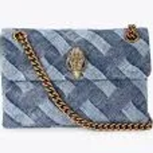 Kurt Geiger London Women's Mini Kensington Quilted Denim Crossbody Bag