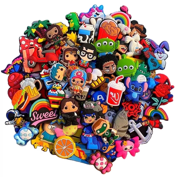 IVASKY 45 Pcs Random Shoe Charms for Clogs, Multicolor Decoration Pins for Kids Boys Girls Men Women, Party Favor Gifts PVC Bulk Pack - Walmart.com