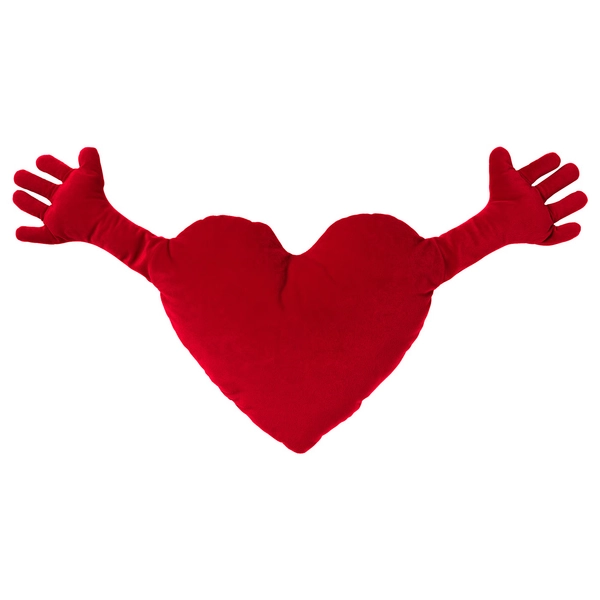 FAMNIG HJÄRTA Kussen - rood 40x101 cm