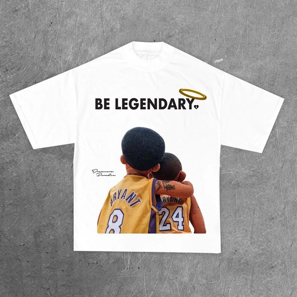 Sopula Vintage Be Legendary Graphic Casual Street Basketball T-Shirt