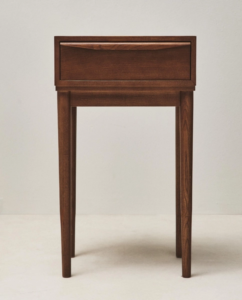 ASH WOOD BEDSIDE TABLE WITH DRAWER