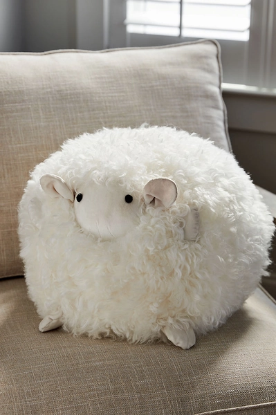 Ewe So Fluffy Sheepskin Pillow