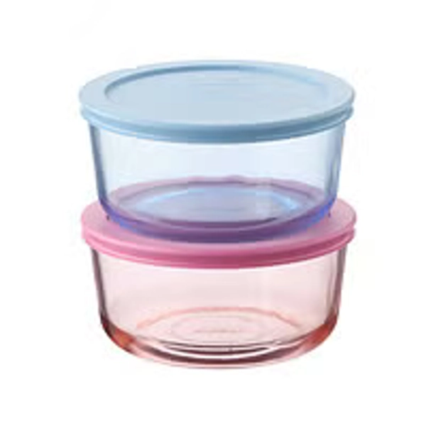 Pyrex Simply Store Glass 4-cup Round Storage Container Set of 4