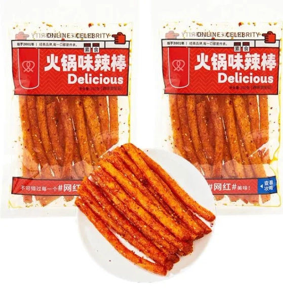 Mkostlich Latiao Spicy Strips, 2 Packs Latio Hot And Spicy, Chinese