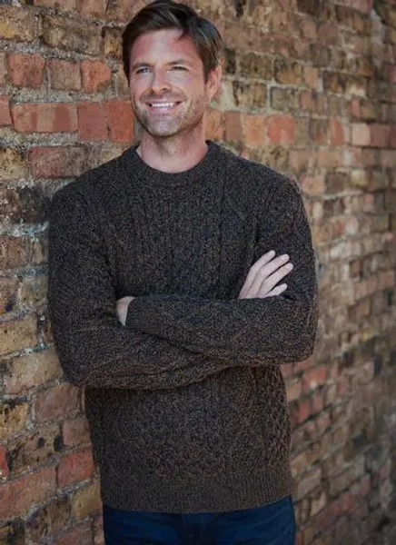 SHANE: Connall Crew Neck Aran Sweater