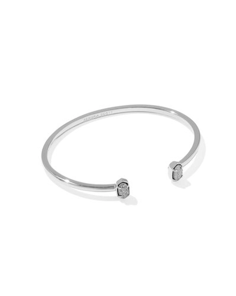 Kendra Scott Emilie Silver Cuff Bracelet | Drusy/Metal Rhodium