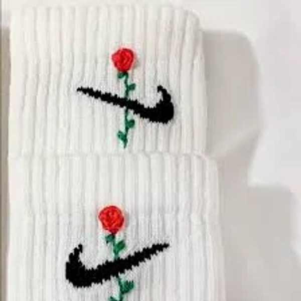 Nike Embroidered Rose Socks
