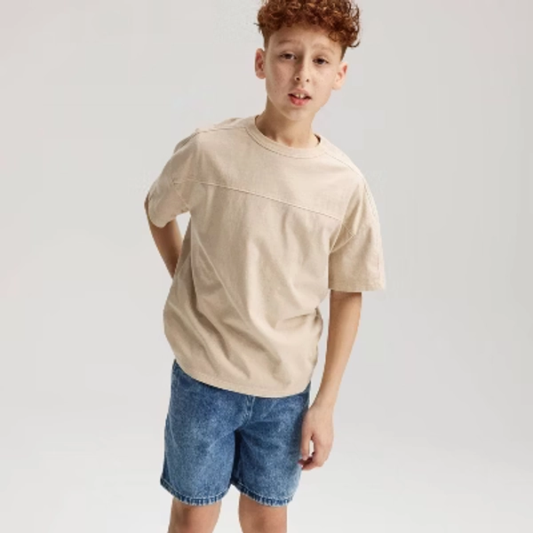 Boys' Short Sleeve Washed T-Shirt - Cat & Jack ™ Tan S