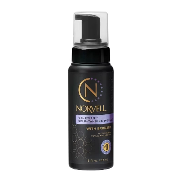 Norvell Venetian Self-Tanning Mousse with Bronzer (8 oz) Instant Self Tanning with cool-violet undertones for a natural tan. Anti-Orange Technology.