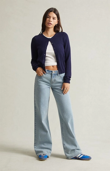 Casey Low Rise Baggy Jeans Light Blue Washed