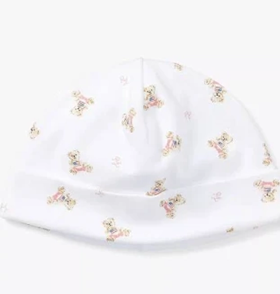Ralph Lauren Baby Bear Print Beanie Hat