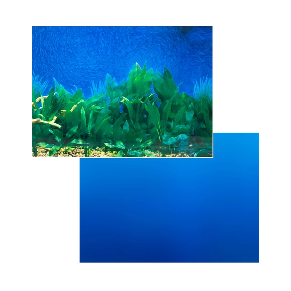 Tide & Treasure Double Sided Aquarium Background, Aquatic Plant And Solid Blue, up to 29 Gallon Tank - Walmart.com
