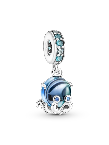 Murano Glass Cute Octopus Dangle Charm