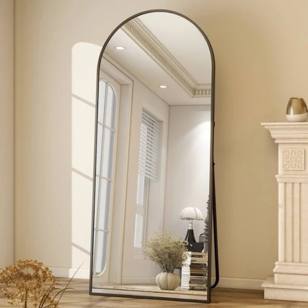Everly Quinn Queenborough Oversized Full Length Arch Floor Mirror