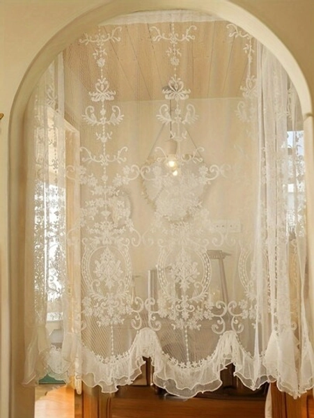 1pc French Vintage Lace Manor Classic Door Curtain