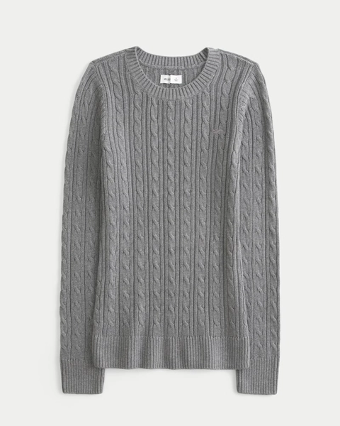 Cable-Knit Icon Crew Sweater