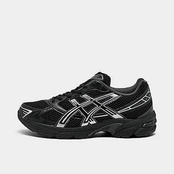 Women's ASICS GEL-1130 Casual Shoes in Black/Pure Silver | Size: 5.5