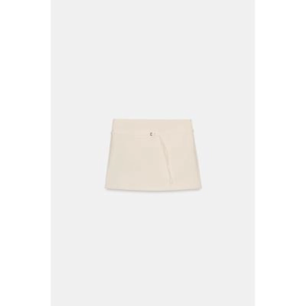 Zara - Belted Skort - Ecru - M - Woman