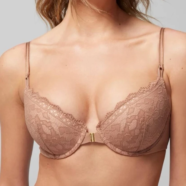 soma Women's Embraceable Push-Up Front Close Bra with Lace