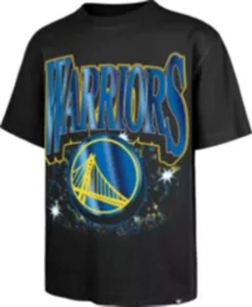 '47 Men's Golden State Warriors Black Flash Bulb T-Shirt