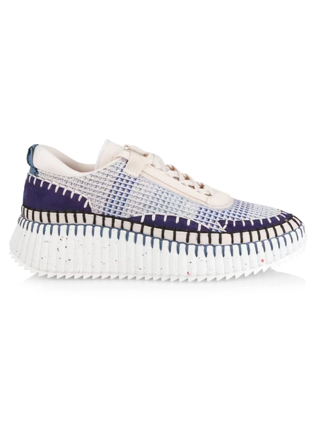 Chloé Nama Mixed Media Platform Sneakers | Saks Fifth Avenue