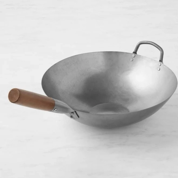 Williams Sonoma Traditional Carbon Steel Flat-Bottom Wok