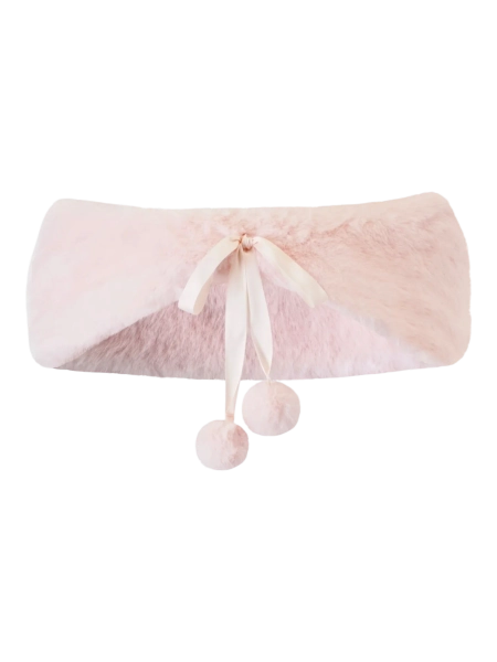 Sugar Pom Fur Pullover Cape (Pink)