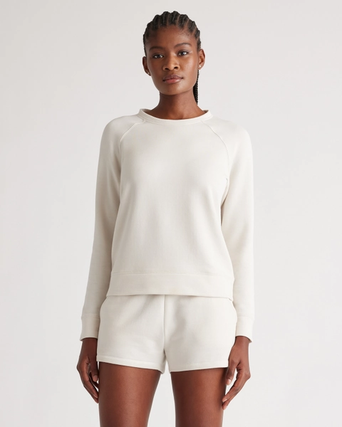 SuperSoft Fleece Crew in Dried Fig