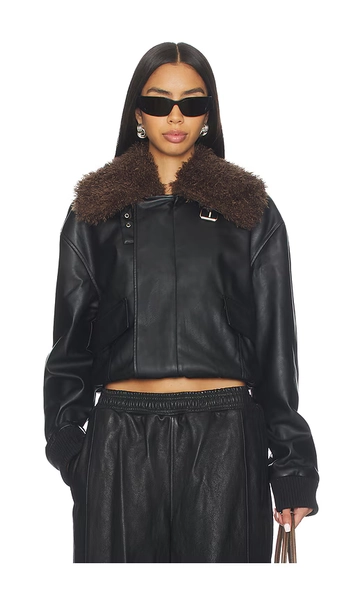 Philomena Faux Leather Jacket