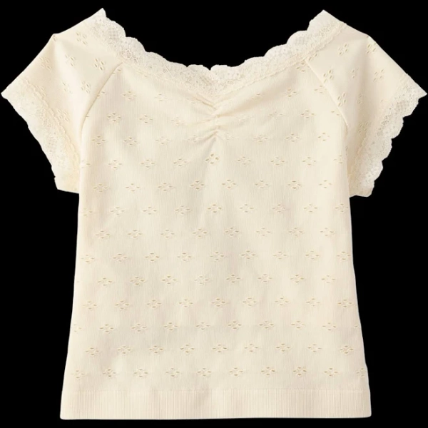 The Children's Place Tween Girls Off Shoulder Textured Eyelet Top