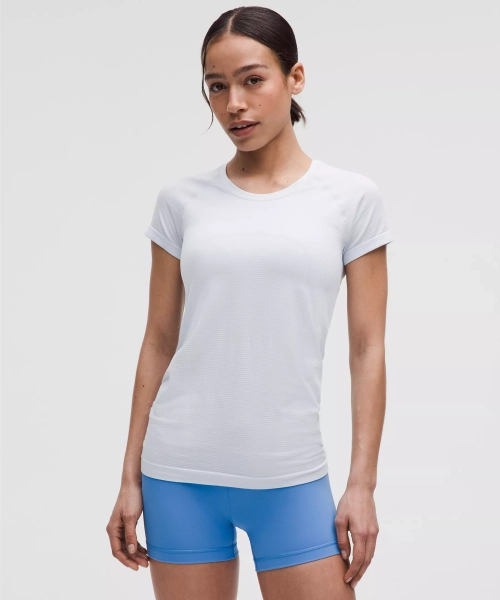 Swiftly Tech Short-Sleeve Shirt 2.0 *Hip Length - Starch Blue/Starch Blue - 16