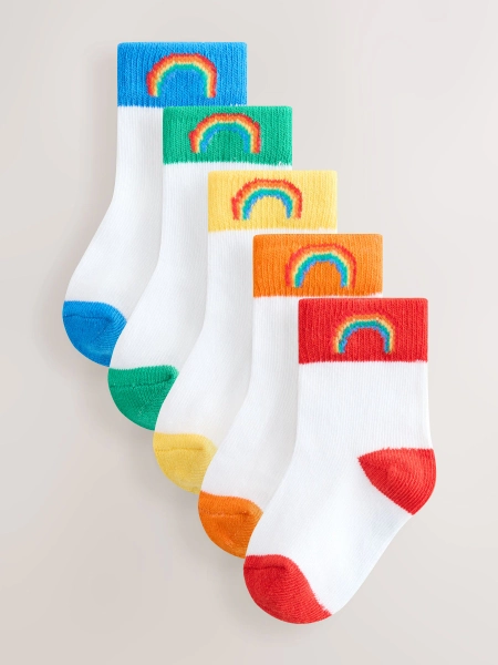 Little Bird by Jools Oliver White Socks Baby 5 Pack