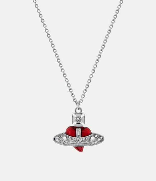 Vivienne Westwood New Diamante Heart Pendant Necklace