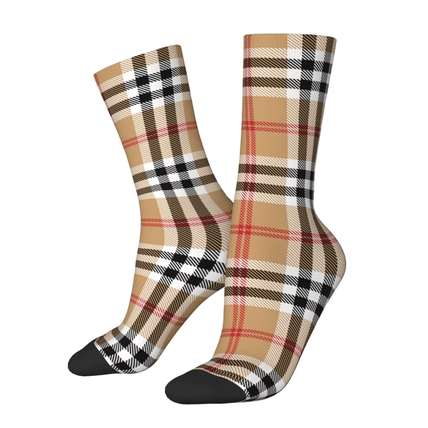 Fashionable Plaid Print Socks Retro Trend Crazy Street Hip-Hop Socks Breathable Non-slip Casual Sports Socks Novelty Party Gift - AliExpress 200574005