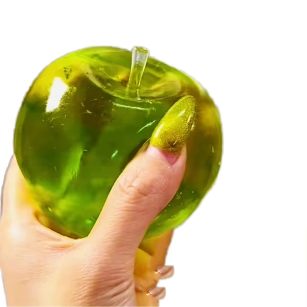 Green Apple Squeezing Toy Green Tea Ramune Squeezing Malleable Slow-rebound Malt Sugar Ball That Sticks to Your Hand