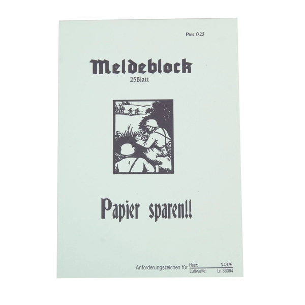 Meldeblock, report notebook