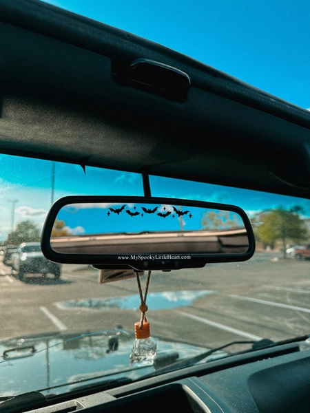 Car Rear view mirror Decal, Bats and stars decal, bats rear mirror Decal, car rear mirror accessories, bats banner, bats banner, flying bats