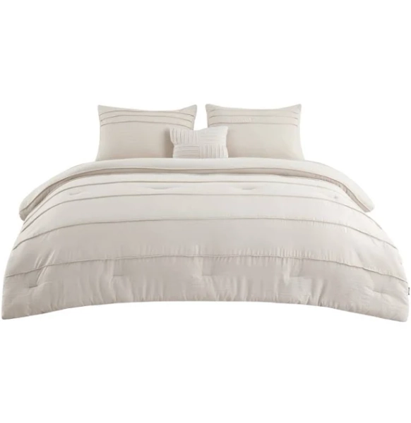 Bedsure Standard Striped Comforter Set