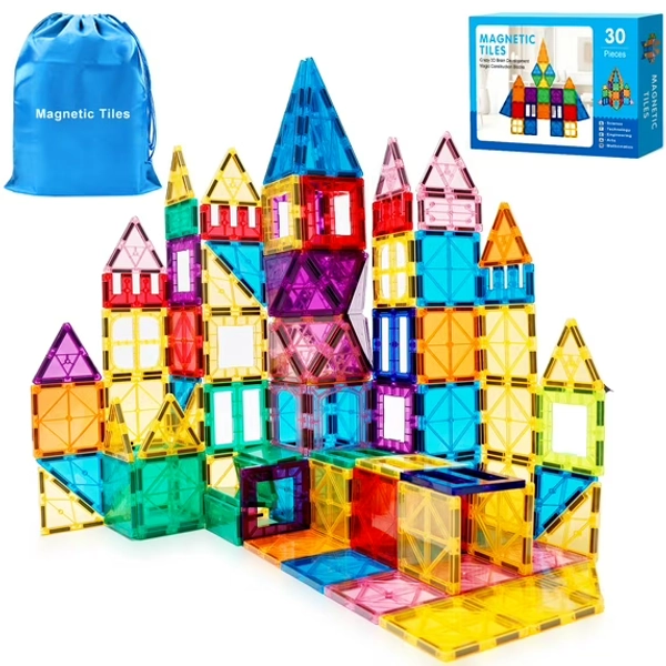 Magnetic Tiles Building Blocks Stem Toys for 3+ Year Old Boys and Girls Montessori Toys Toddler Kids Gifts Parents Approved Sensory Toys