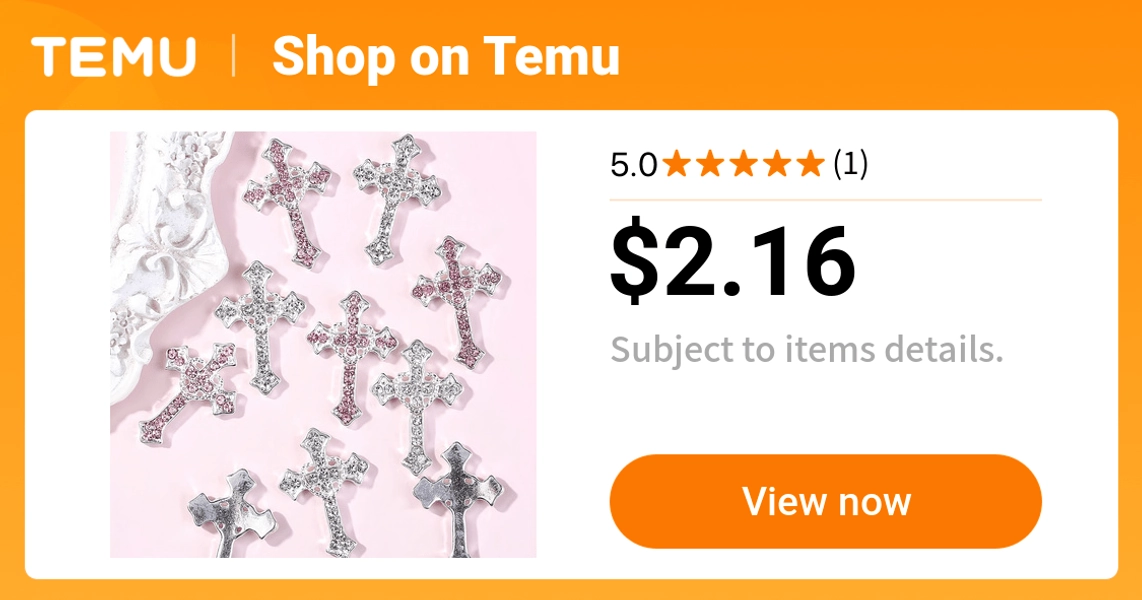 10pcs black friday   cross nail art charms 3d alloy - Temu