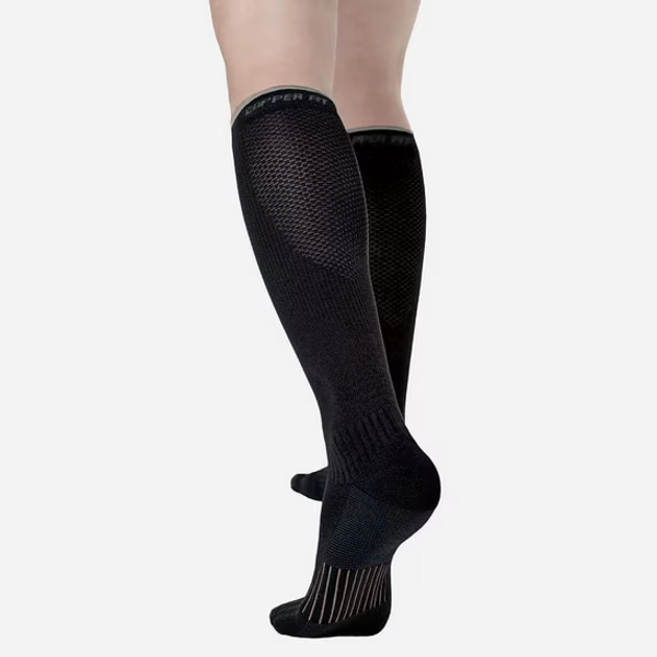 Copper Fit® Energy Compression Socks Easy-on/Easy-off Technology, Black, L/XL, Unisex